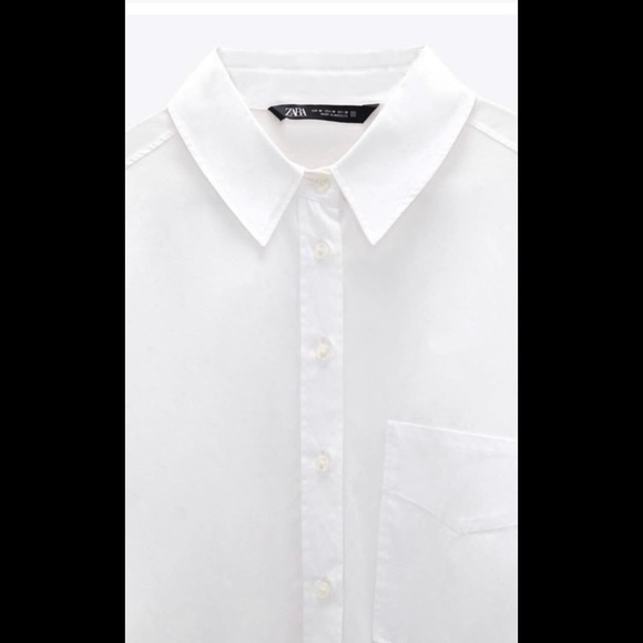 ❤️NEW Blogger Favorite Zara Oversized Poplin Shirt & Knitwear Bustier Crop Top - Picture 6 of 10